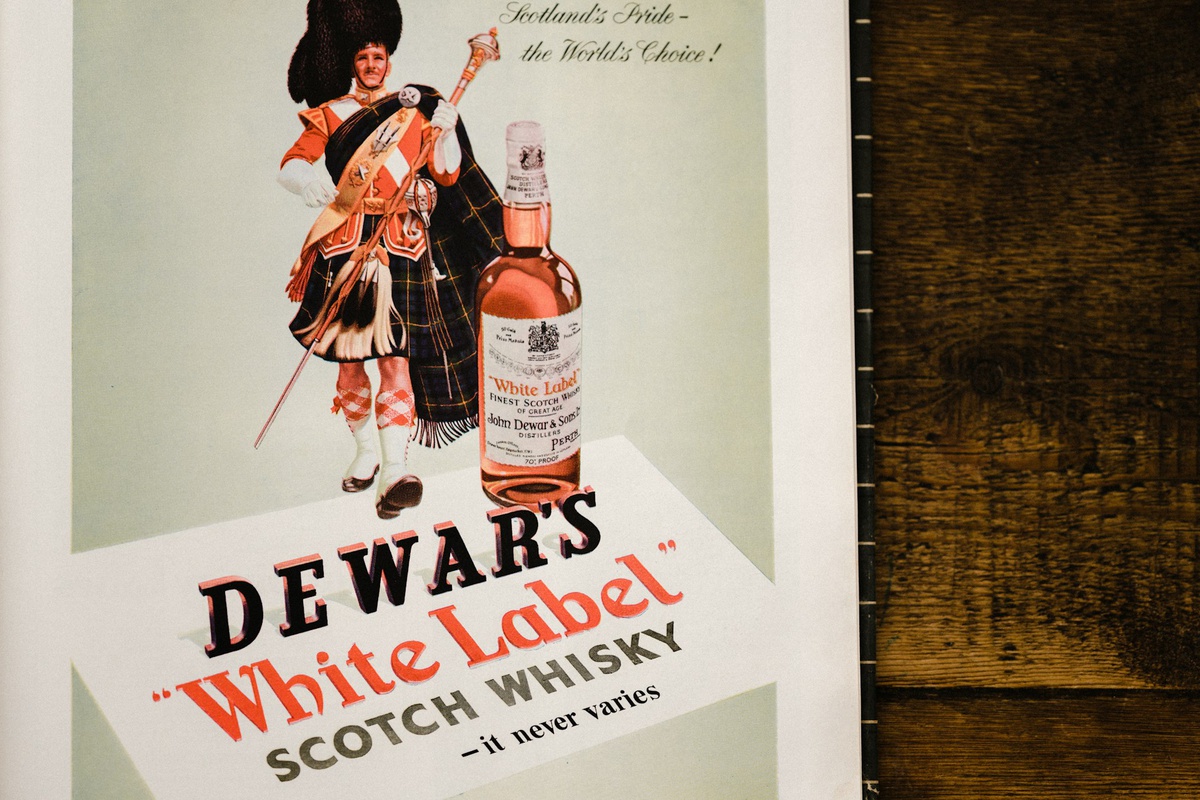 Plakat whisky dewars
